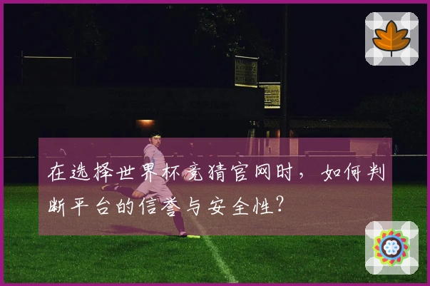 在选择世界杯竞猜官网时，如何判断平台的信誉与安全性？